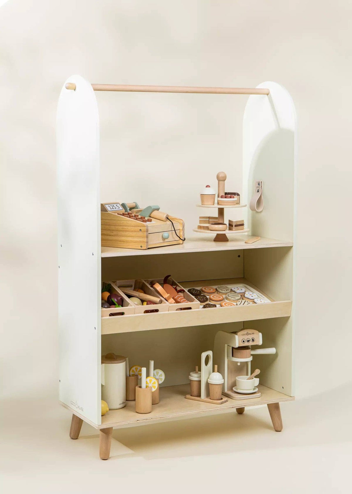 Wooden Play Market & Theater Stand