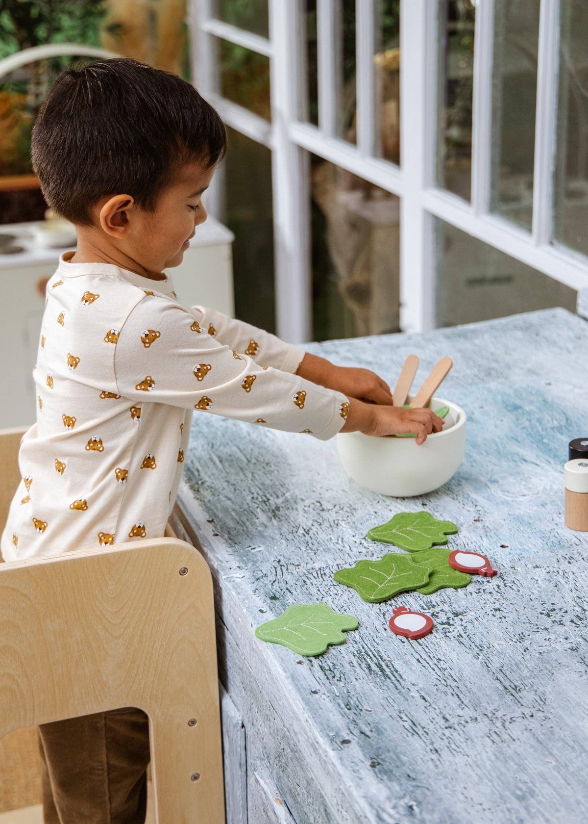 Wooden Salad Playset