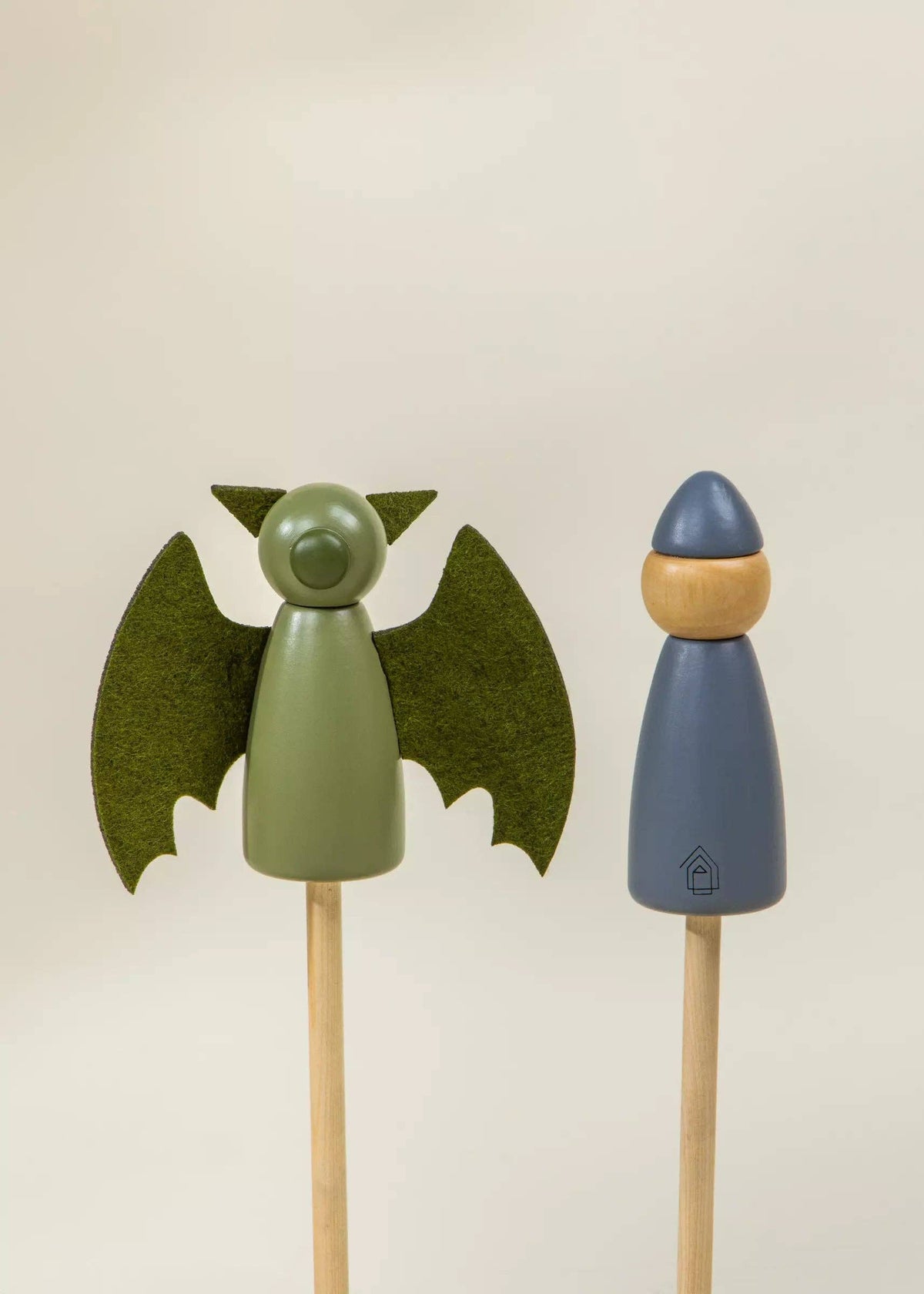 Set of 6 Wooden Puppets