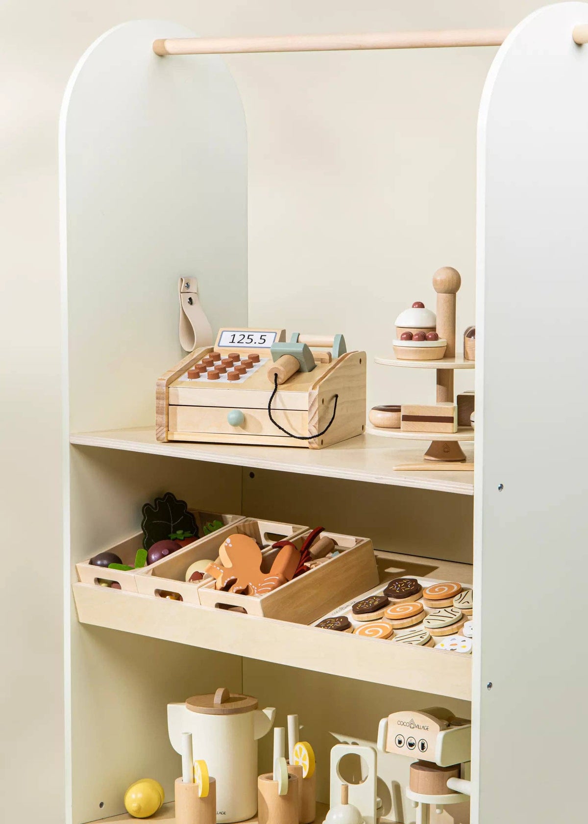 Wooden Play Market & Theater Stand