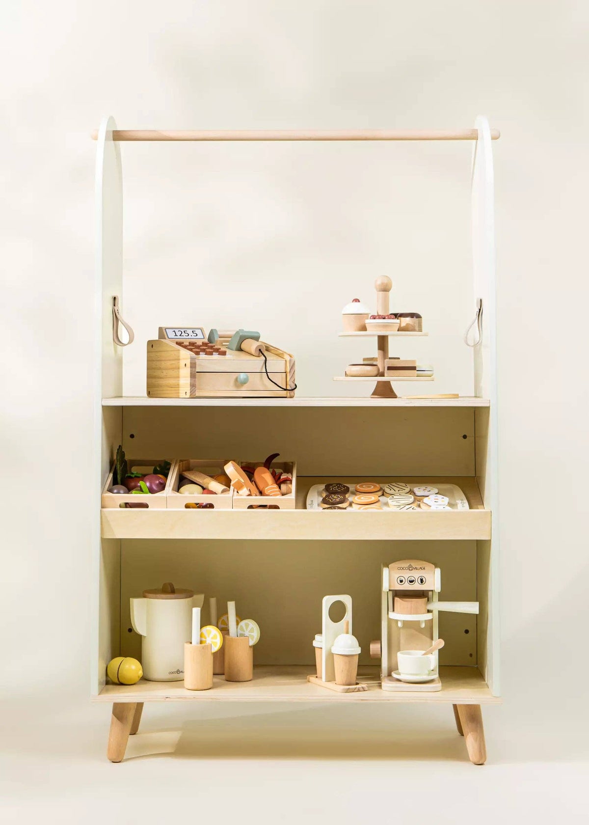Wooden Play Market & Theater Stand