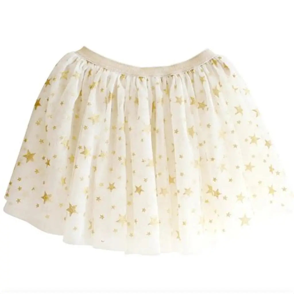 Dress Up Tutu Ivory Gold Star
