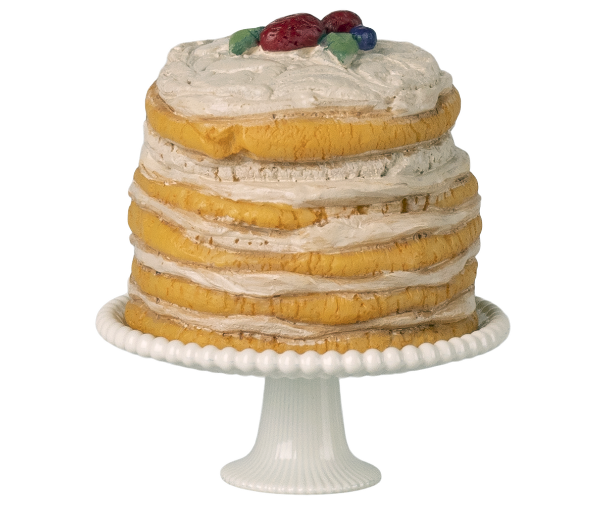Party cake and cake stand, Mouse - Off white