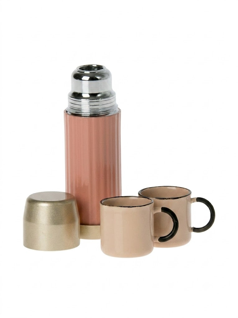 Thermos and cups, Mouse - Soft Coral