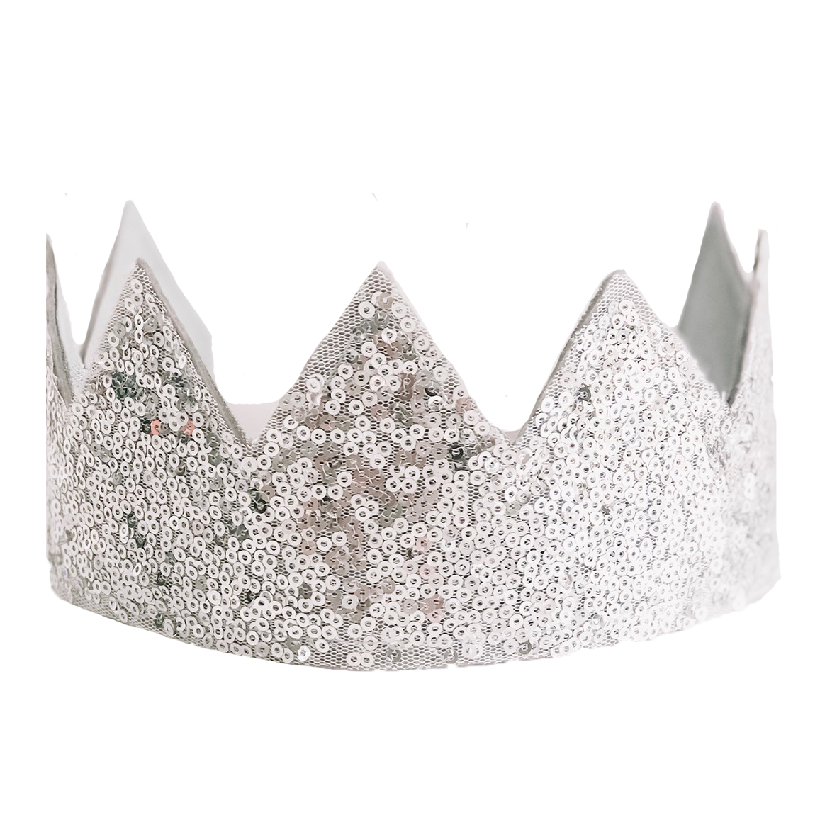 Sequin Crown Silver