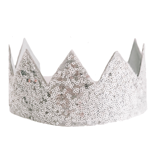 Sequin Crown Silver
