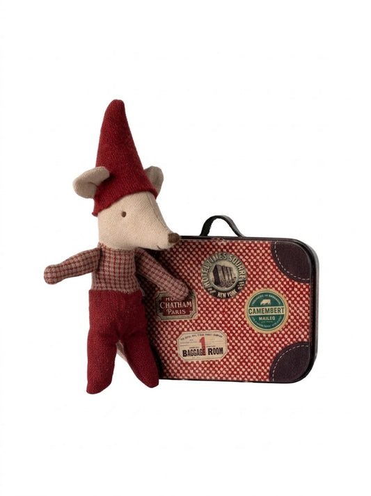 Christmas mouse, Baby in suitcase