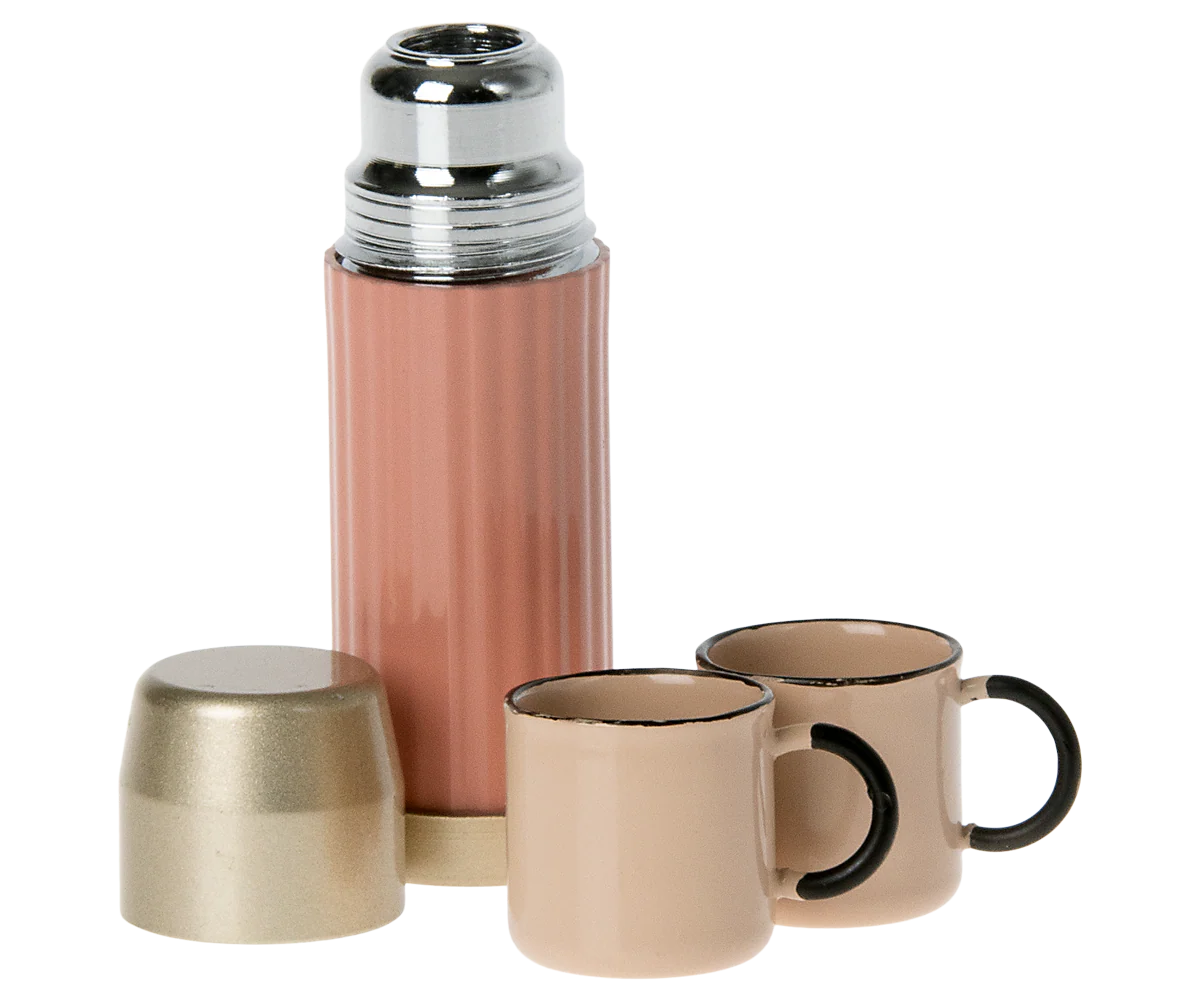 Thermos and cups, Mouse - Soft Coral
