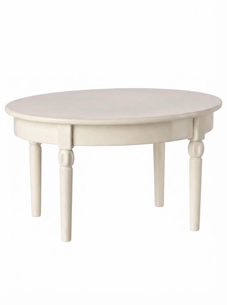 Vintage dining table, Mouse - Off white